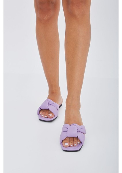 Lila Bağlı Kadın Terlik Dış Mekan ve Ev Terliği fiyatları