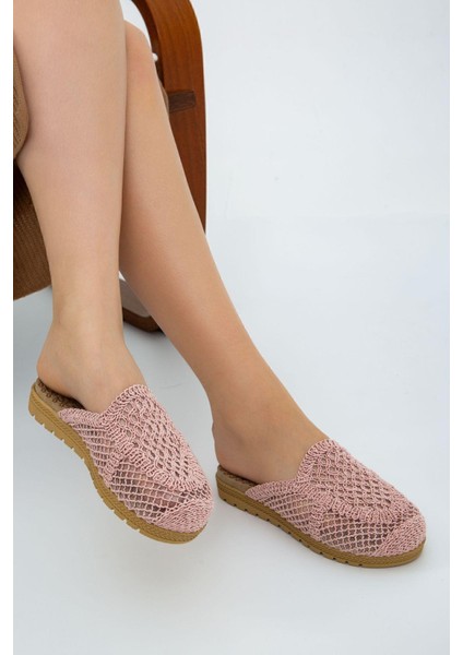 Pudra Önü Kapalı Hasır Örgü Dış Mekan Ve Ev Terliği fiyatları