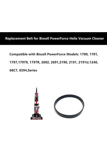 Bissell Powerforce Helix Elektrikli Süpürge Için Yedek Kayış, 2191U, 2191, 2190, 1797, 1700 Parça 2031093 ile Uyumlu (Yurt Dışından) modelleri