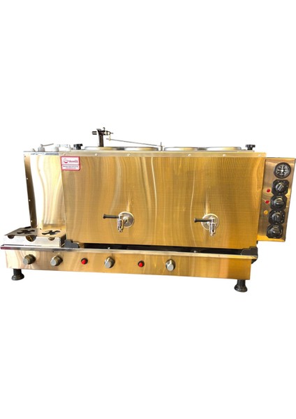 4 Demlikli Elegance Gold Elektrik + Gazlı Full Otomatik Çay Kazanı