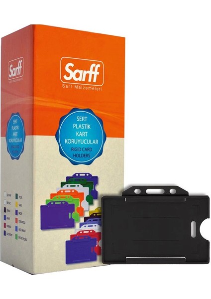 Siyah Sert Kart Kabı - 50ADET