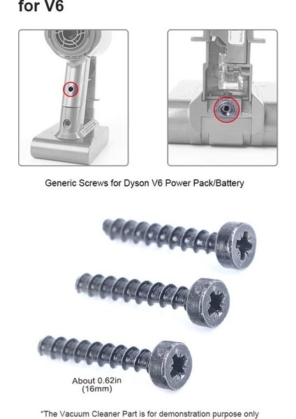 Dyson Akülü V6 V7 V8 V10 V11 Elektrikli Süpürge Güç Paketi/pil Için 6 Adet Vidalar Çivi (Yurt Dışından) fırsatları