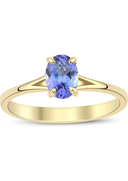 Tanzanite Oval Tektaş Yüzük