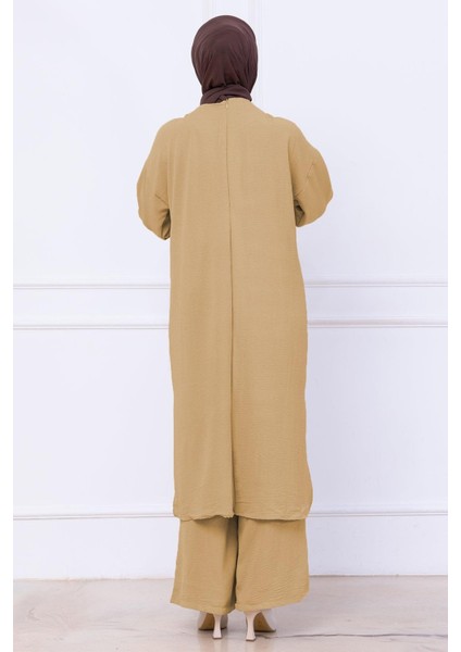Uzun Tunikli Ayrobin Takım Camel HM2770 indirimleri