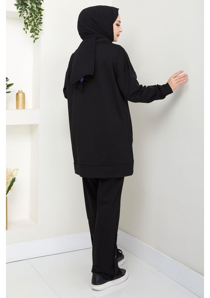 Çıt Çıt Detaylı Takım Siyah HM2719