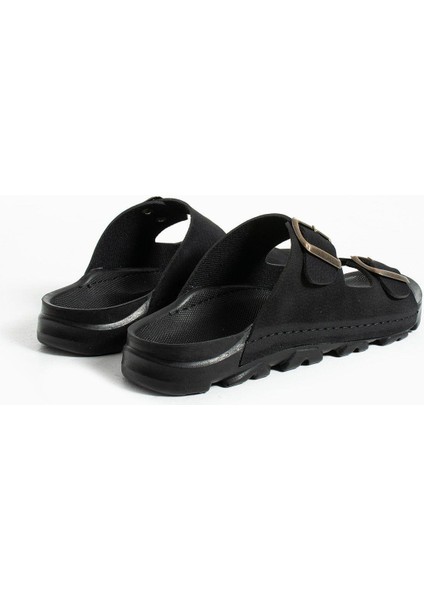 Siyah Yazlık Unisex Çift Toka Yumuşak ve Hafif Terlik fırsatları