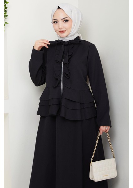 Fırfırlı Etekli Takım Siyah HM2722 fiyatları