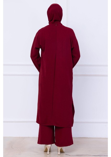 Uzun Tunikli Ayrobin Takım Bordo HM2770 indirimleri