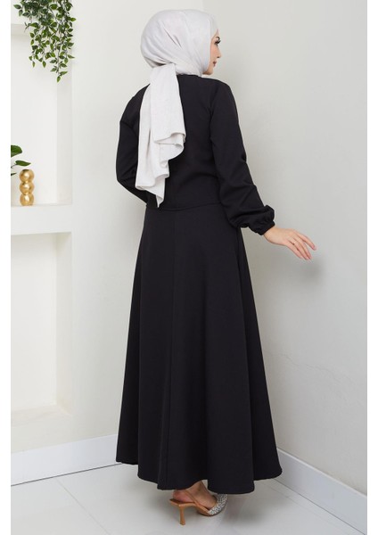 Önü Fiyonklu Etekli Ikili Takım Siyah HM2705 modelleri