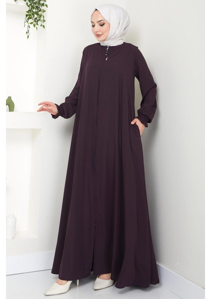 Büyük Beden Mevlana Ferace Mürdüm HM02153 fiyatları