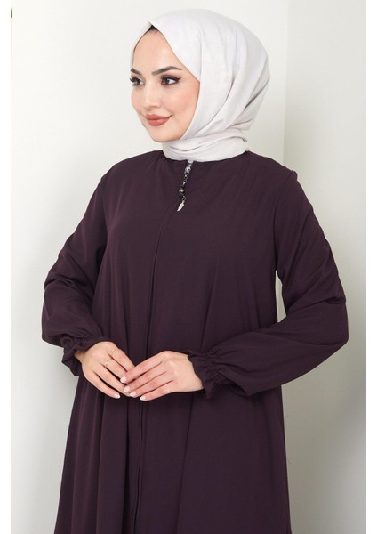 Büyük Beden Mevlana Ferace Mürdüm HM02153 modelleri