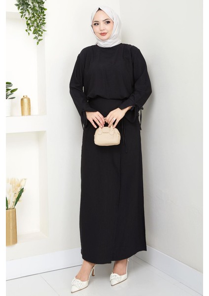 Bağcık Detaylı Etekli Takım Siyah HM2724 fiyatları