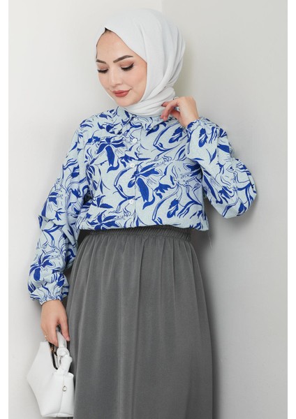 Çiçek Desenli Etekli Takım Indigo HM2739 indirimleri