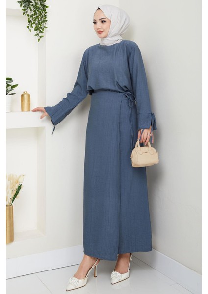 Bağcık Detaylı Etekli Takım Indigo HM2724 fiyatları