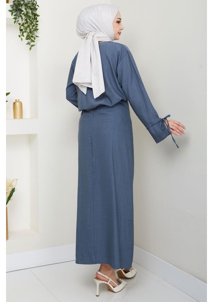 Bağcık Detaylı Etekli Takım Indigo HM2724 indirimleri