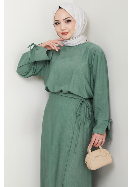 Bağcık Detaylı Etekli Takım Mint HM2724 fırsatları