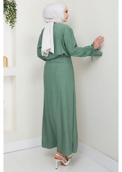 Bağcık Detaylı Etekli Takım Mint HM2724 indirimleri