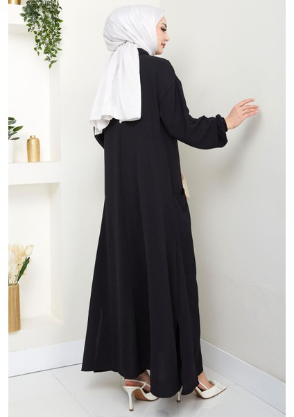 Yarım Fermuarlı Cepli Ayrobin Takım Siyah HM2759 indirimleri