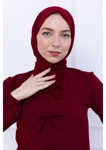 Önü Fiyonklu Etekli Ikili Takım Bordo HM2705 indirimleri