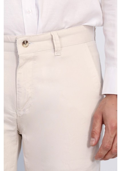 Slim Chıno Pantolon Ekru