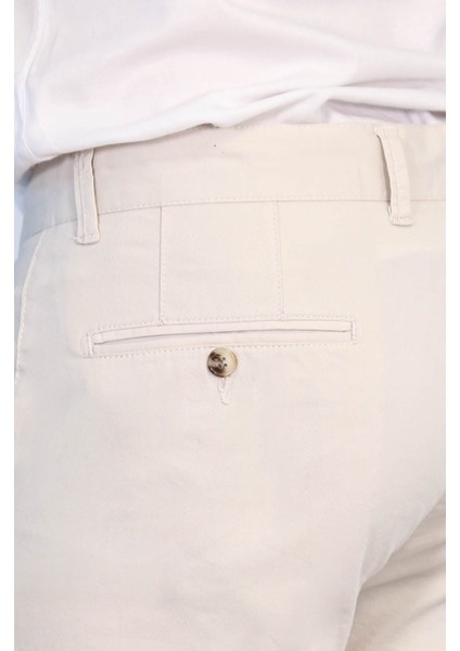 Slim Chıno Pantolon Ekru