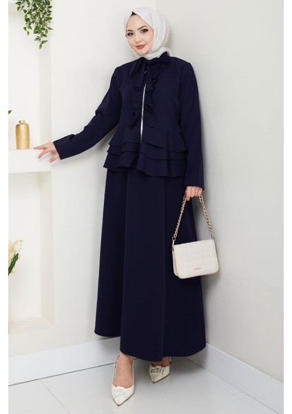 Fırfırlı Etekli Takım Lacivert HM2722 fiyatları