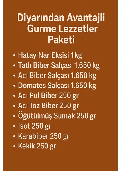 Hatay Gurme Lezzetler Avantaj Paketi (10 Çeşit Ürün) fiyatları
