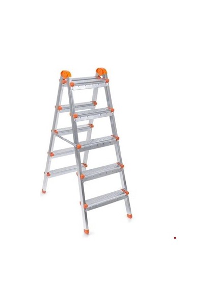 Merdiven Çift Çıkışlı Profil Merdiven 5 + 5 Basamak