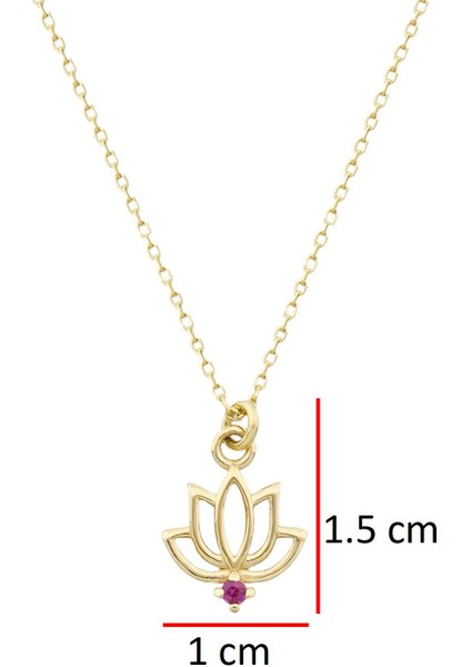 Yakut Lotus Çiçeği Kolye indirimleri