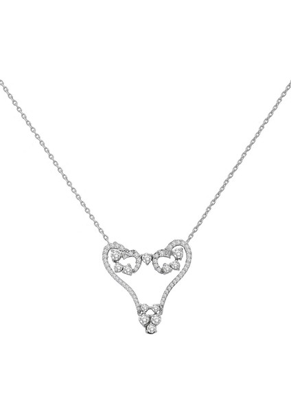 Pırlanta Kalp Tasarım Kolye