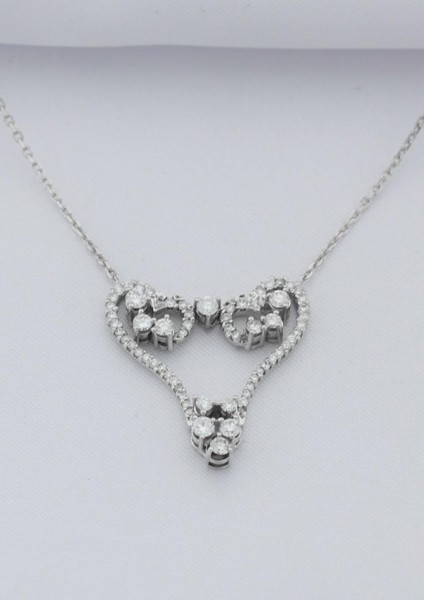 Pırlanta Kalp Tasarım Kolye fiyatları