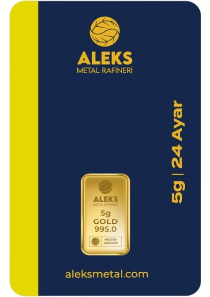 Agakulche 5 gr 995 24 Ayar Amr Külçe Altın
