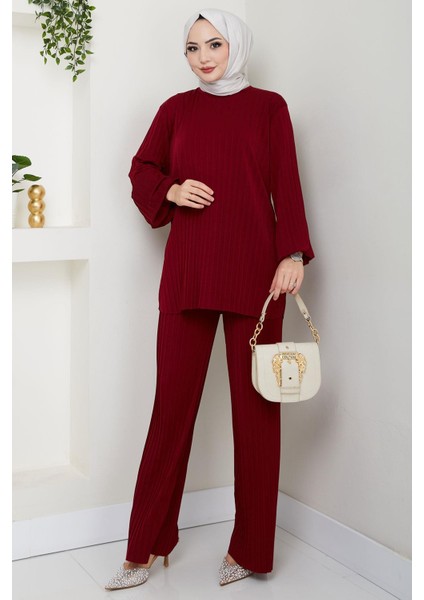 Sandy Ikili Takım Bordo HM2701