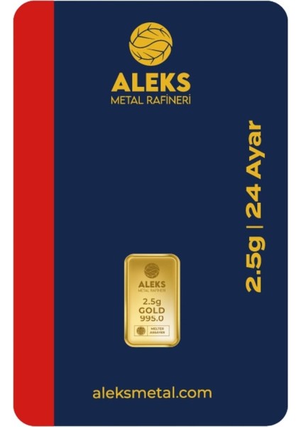 Agakulche 2,5 gr 995 24 Ayar Amr Külçe Altın