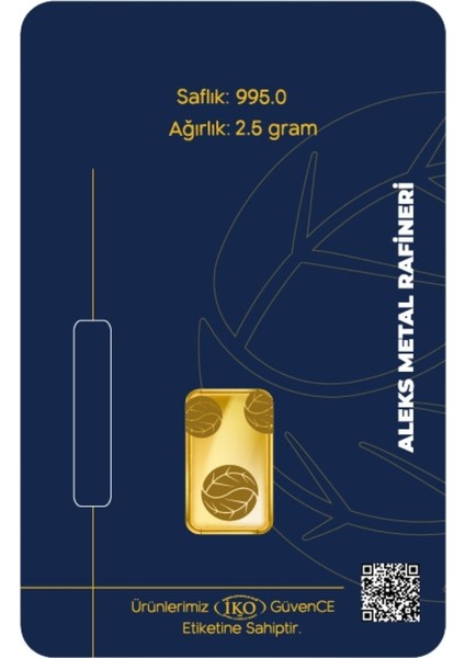 Agakulche 2,5 gr 995 24 Ayar Amr Külçe Altın