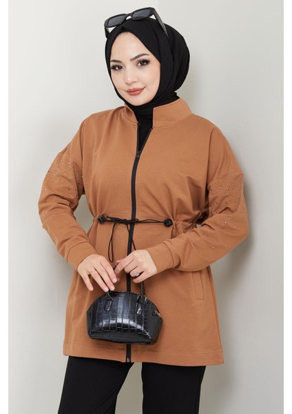Kolu Taşlı Beli Bağcıklı Takım Camel HM2718 fiyatları