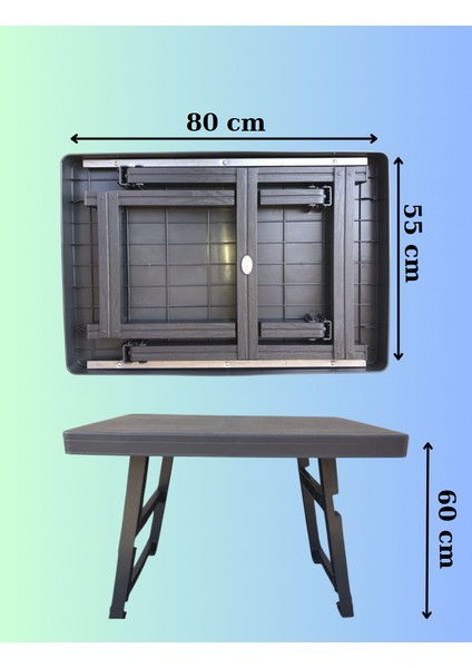 Büyük Boy Çelik Destekli Katlanır Piknik & Kamp Sehpası & Bahçe Balkon Sehpası 80 x 55 cm modelleri