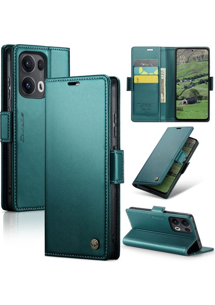 Oppo Reno 13 Pro Hafif Rfıd Engelleme Manyetik Kapatma Deri Kapaklı Kılıf 3 Kart Yuvası (Yurt Dışından)