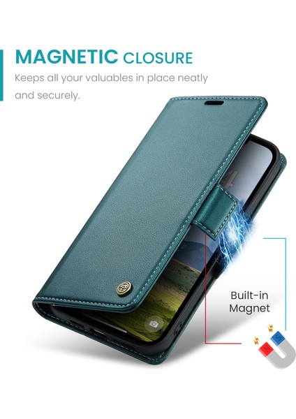 Oppo Reno 13 Pro Hafif Rfıd Engelleme Manyetik Kapatma Deri Kapaklı Kılıf 3 Kart Yuvası (Yurt Dışından) modelleri