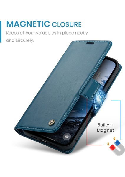 Samsung Galaxy S21 Fe Hafif Rfıd Engelleme Manyetik Kapatma Deri Kapaklı Kılıf 3 Kart Yuvası (Yurt Dışından) modelleri