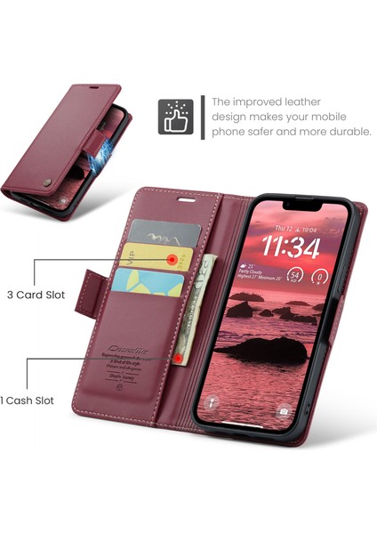 Samsung Galaxy Z Fold 5 Hafif Rfıd Engelleme Manyetik Kapatma Deri Kapaklı Kılıf 3 Kart Yuvası (Yurt Dışından) fırsatları