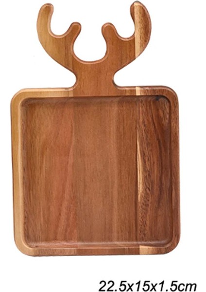 Akasya Geyik Kare Sunum Tabağı Küçük Boy - 65622