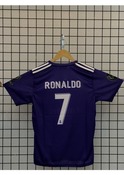 Real Madri’d Ronaldo 2017 Kısa Kol Futbol Forması (Mor)