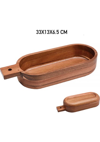 Akasya Tutmalı Sunum Tepsi Orta Boy - 52133