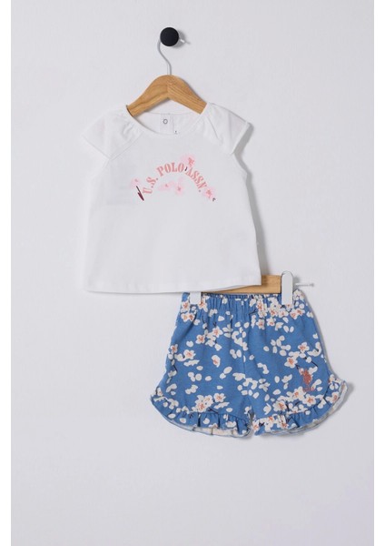 U.s.polo Assn. Kız Bebek 2li Takım - Ekru