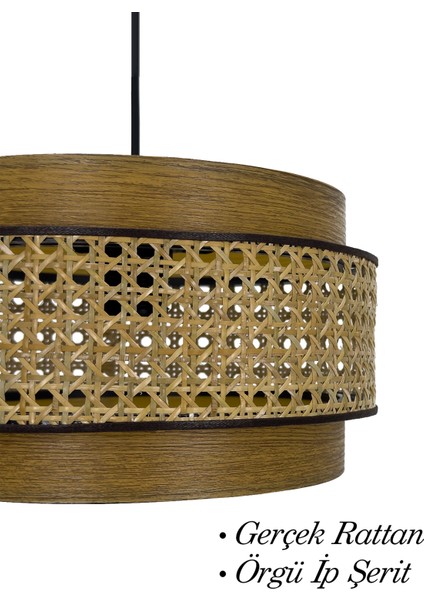 Rattan Hasır Dopia Avize