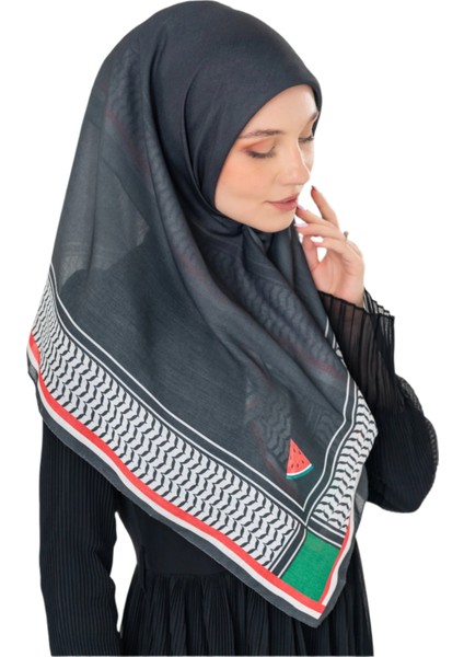 Filistin Eşarp Kefiye Siyah Rengi Çizgisiz Kadın Eşarp S100039 fiyatları