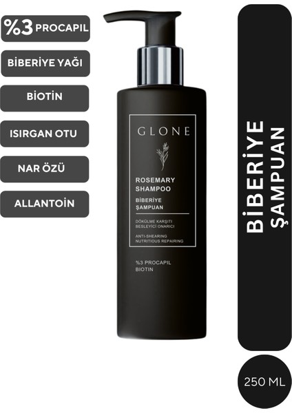Biberiye Şampuan 250ML | %3 Procapil + Biotin + Biberiye Yağı Içeren Şam.