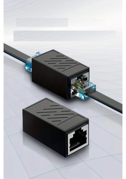 RJ45 Ethernet Bağlayıcı Dişi - Dişi Cat7 Cat6 CAT5E Inline Adaptör Kablosu Genişletici Ağ Bağlantıs Gigabit Destekli Ara Birleştirici