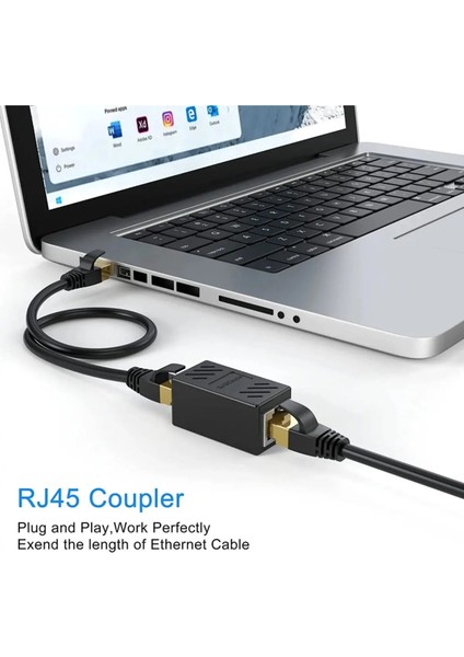 RJ45 Ethernet Bağlayıcı Dişi - Dişi Cat7 Cat6 CAT5E Inline Adaptör Kablosu Genişletici Ağ Bağlantıs Gigabit Destekli Ara Birleştirici modelleri